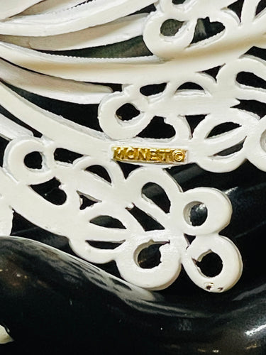 1960’s Monet White Enamel Brooch
